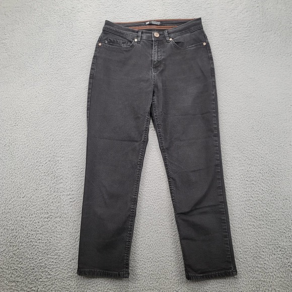Lee Denim - Lee Jeans Womens 6 Medium Black Denim Stretch Modern Series Midrise Fit‎ Cropped